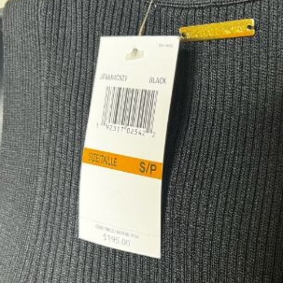 NWT Michael Kors Womens Ribbed Knit Sleeveless Sweater Dress Size S Black - Picture 7 of 7